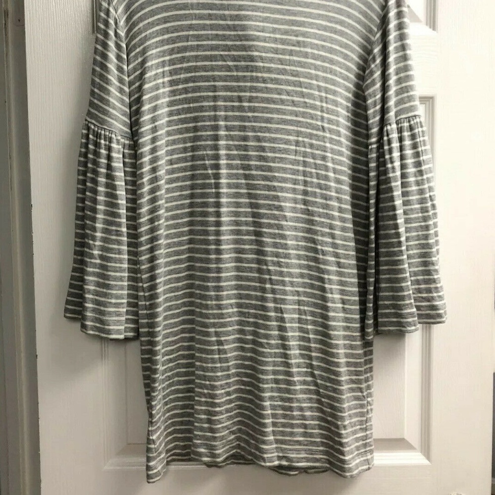 Lou & Grey Striped Dress Bell Sleeve Dress S - Picture 3 of 7